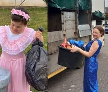 There's a new FB group called 'Put Your Bins Out In Your Ballgown' for people to have fun and wear fancy clothes to do everyday tasks. Would you - or have you - done this?